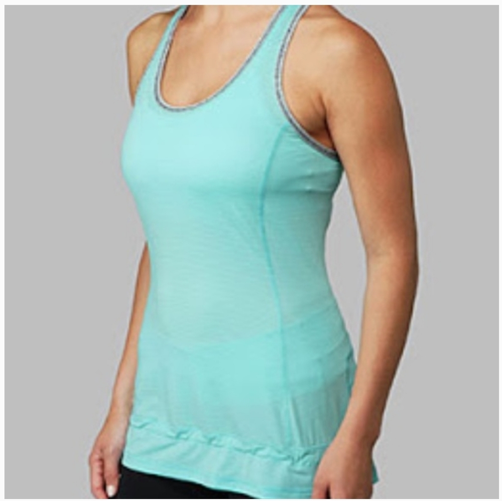 Lululemon Run Energy Tank Angel Blue Size 4 EUC